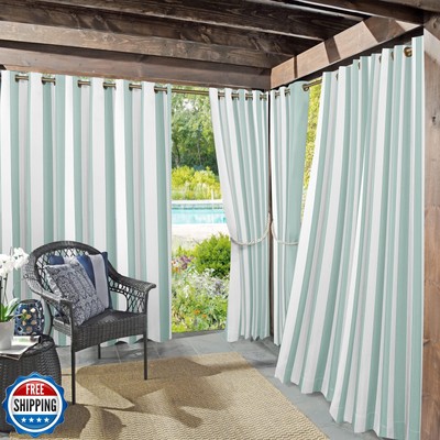 Sun Zero Valencia 2-Pack Cabana Stripe Indoor/Outdoor UV Protectant Energy Ef-image