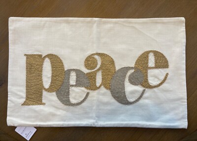 Pottery Barn Winter Peace Lumbar Pillow Cover Neutral 16