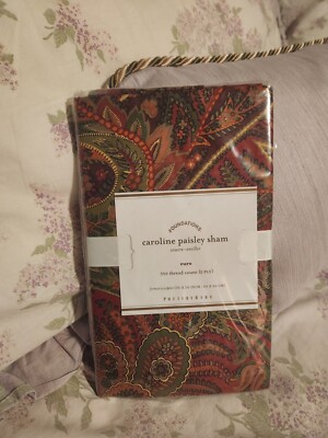 Pottery Barn Foundations Caroline Paisley Euro Sham NIP-image