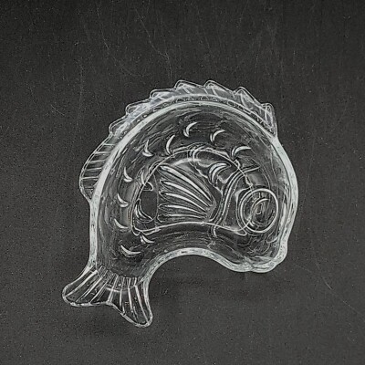 Studio Nova by Mikasa Glass Leaping Fish Shaped Nut/Dip/Candy Bowl Dish 6”-image