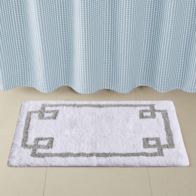 Madison Park Evan 100% Cotton Bathroom Rug Non Slip 20x30