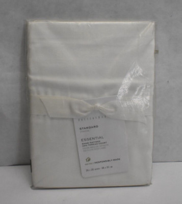 Pottery Barn White Essential 300 Thread Count Sateen Sham Standard-image