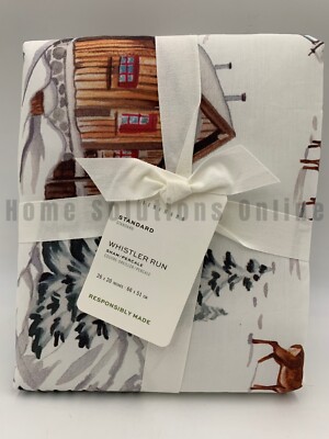 Pottery Barn Whistler Run Winter Cotton Sham Multi Standard #9951R-image