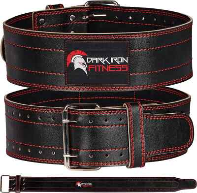 Dark Iron Fitness Dip Belt – Padded Leather Weight Lifting Belts XL 41-49in-image