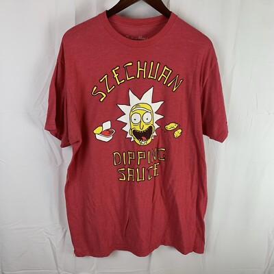 RICK & MORTY SZECHUAN DIPPING SAUCE Adult Swim T-Shirt MENS XL RIPPLE JUNCTION-image