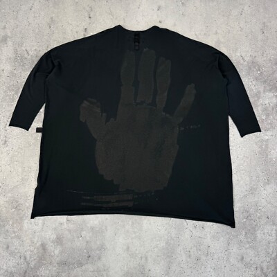 Rundholz DIP Black Feature Hand Print Tunic Dress Oversized Avant Garde Size OS-image