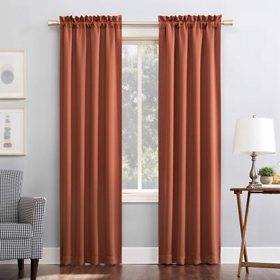Sun Zero Easton Energy Saving Blackout Rod Pocket Curtain Panel 40