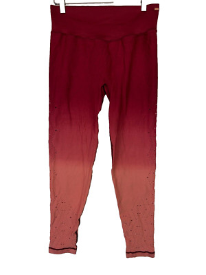 pink active victorias secret ombre dip dye leggings pink red size large-image