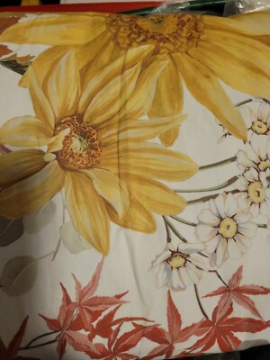Pottery Barn Autumnal Floral Percale Full/Queen Duvet Cover Reversible -image