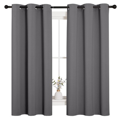 NICETOWN Thermal Insulated Grommet Blackout Curtains for Bedroom (2 Panels, W42-image