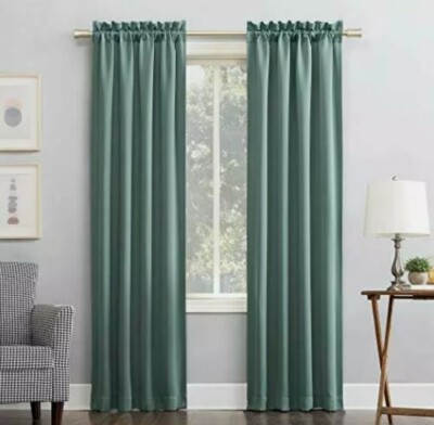 Sun Zero Kenneth Blackout Rod Pocket Curtain Panel 40