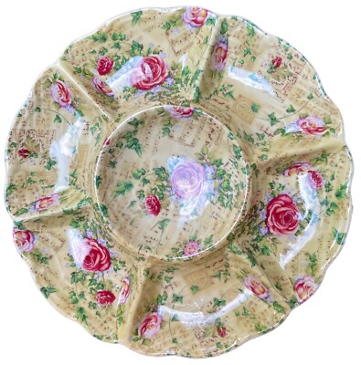 Vtg American Atelier Melody Gold Accented Porcelain 14