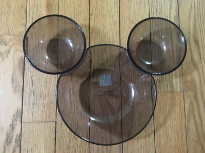 Disney MICKEY MOUSE Head Ears Large Chip Dip Serving Dish Tray-image