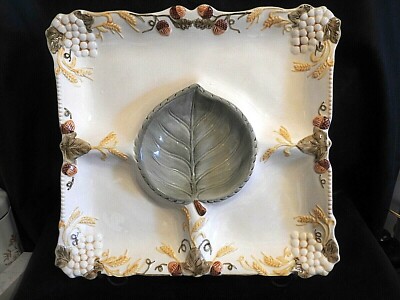 AMSCAN HOME Traditional Square Chip and Dip Serving Tray with Stand -image