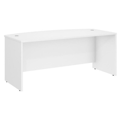 Studio C 72W x 36D Bow Front Desk in White - Engineered Wood-image