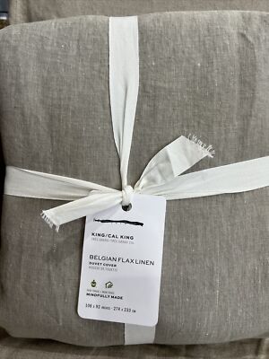 Pottery Barn Belgian Flax King Duvet Cover 108x92