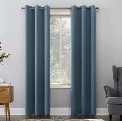 Sun Zero Blackout 1-Panel Ludlow Grommet Window Curtain 80