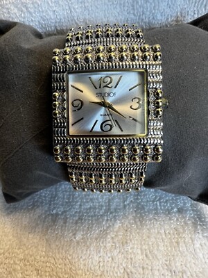 Studio Time STD1013T Cuff Bracelet Quartz Analog Women's Watch Sz.6