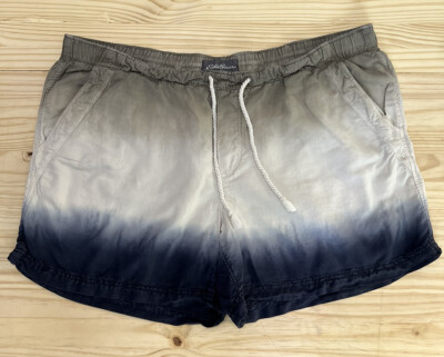 Eddie Bauer Linen Blend Shorts Womens Size XL Dip Dye Linen-image