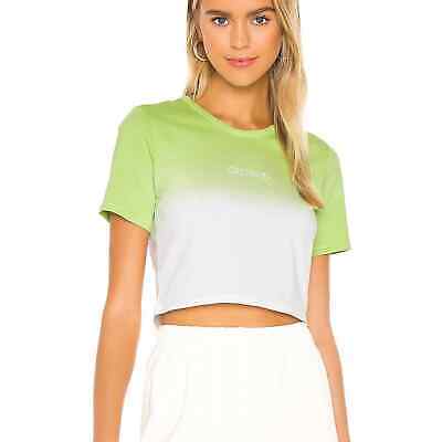 NWT GRLFRND Mini Logo Cropped Tee T-shirt Dip Dye L-image