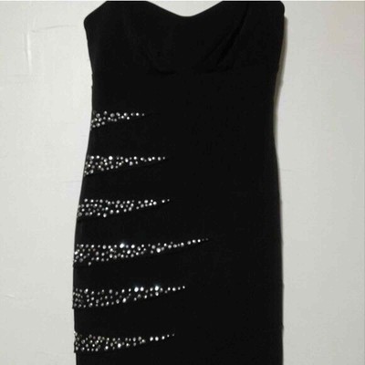 City Studio Dress Ladies Medium black sleeveless studded bodycon -image