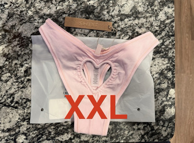 Skims Heart Dipped Thong Cherry Blossom Pink XXL 2X-image