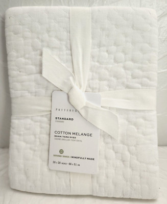 Pottery Barn Standard Cotton Melange Handcrafted Quilted 1-Sham 26