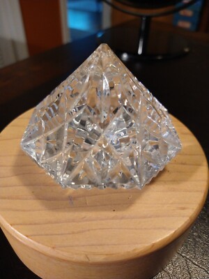 Vintage Waterford Crystal Glass Diamond Pyramid Shaped Paperweight 2.5