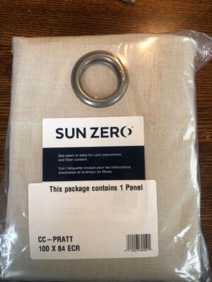 NIP Sun Zero CC-Pratt 50 X 84 ECR. Black Out Curtain. Contains One Panel-image