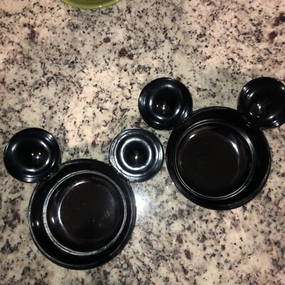 2 Disney Mickey Mouse Chip Dip Shaped Bowls - Zak! Designs 2 Large-image