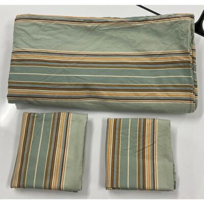 3 Pc Set Vintage Pottery Barn 2010 ~ 2 Euro Pillow Cases Full/Queen Duvet Cover -image