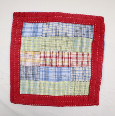 Pottery Barn Multi Color Square Quilted Patchwork Slip On Pillow Sham-image