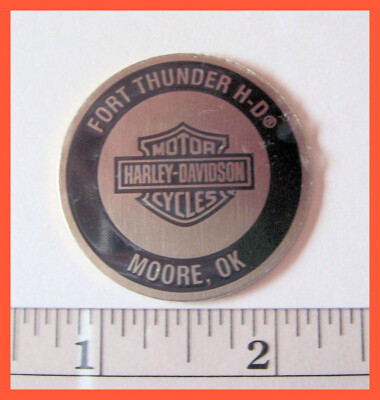 FORT THUNDER MOORE OK LARGE FLAT HARLEY DAVIDSON DEALER DEALERSHIP OIL DIP DOT-image