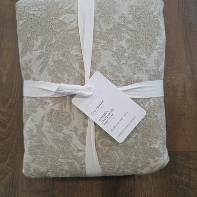 Pottery Barn Sorrel Jacquard full Queen Duvet Cover-image