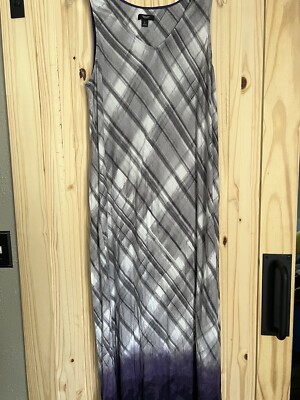 Women’s Large Simply Vera Wang Purple Dip Dye Maxi Dress-image