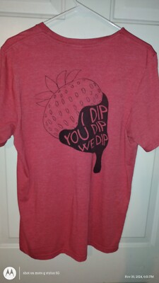 Gtribe Strawberry Graphic T-Shirt with Pocket If You Dip I Dip Large L-image