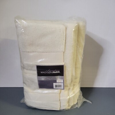 Madison Park Signature Turkish Cotton Solid 6pc Natural Solid Bath Towel Set -image