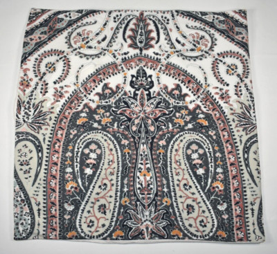 Pottery Barn Riya Paisley Floral Euro Pillow Sham Multicolor Organic Cotton VGUC-image