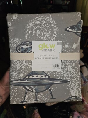 space ship organic duvet cover sheet-image