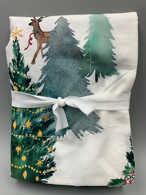 Pottery Barn Christmas In The Country Organic Percale Sham King White #G71-image