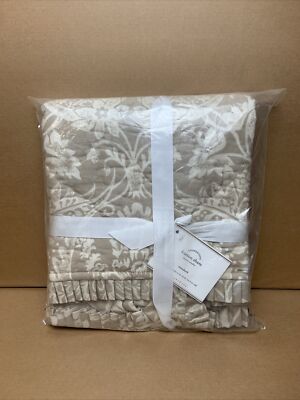 New - Pottery Barn Hutton Sham Couvre-Oreiller Standard Pillow Sham - 26”x20”-image