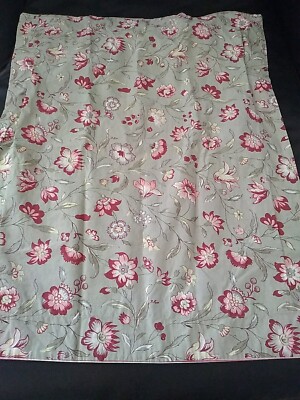1 POTTERY BARN HAZEL SAGE GREEN Red Floral Stripe Standard Pillow Sham-image
