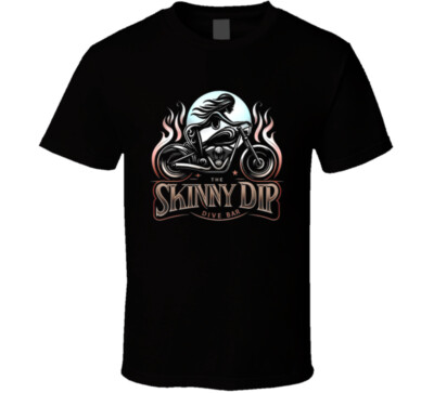 The Skinny Dip Dive Bar Faded Food Drinks T Shirt-image