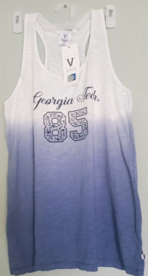 VENLEY navy dip dye raceback tank top   LARGE-image