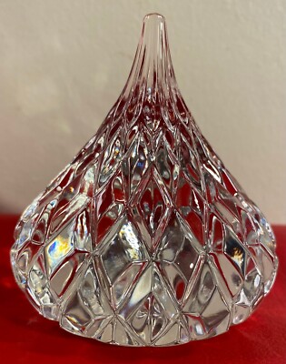 JONAL Teardrop or Hershey's Kiss Shaped Art Glass Paperweight-image