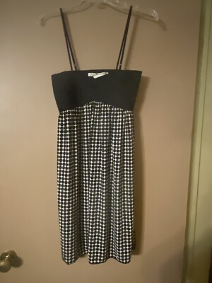 Max Studio 9901W56 Women’s Black And White Spaghetti Dress Size S-image