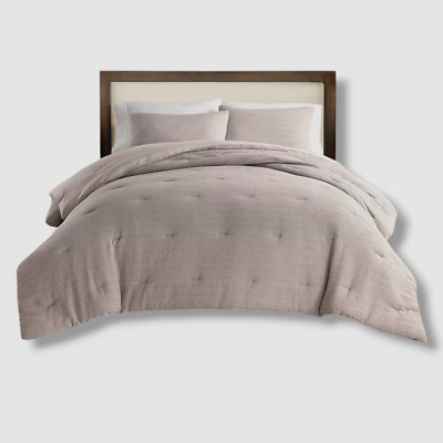 Ienjoy Home Purple Waffle Textured 2-Piece Comforter Set, Twin/Twin XL-image