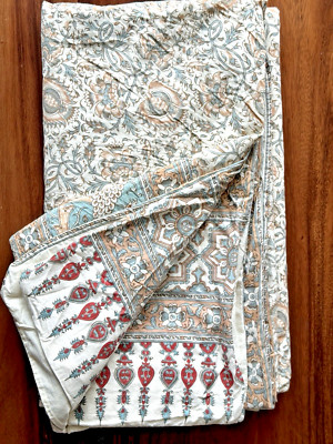 Pottery Barn Selena Kalamkari Duvet Cover KING Floral Medallion Cotton 6575596-image