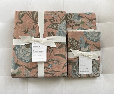 Pottery Barn ELLA REVERSIBLE Duvet Full Queen & 2 Euro Shams Multi NWT-image