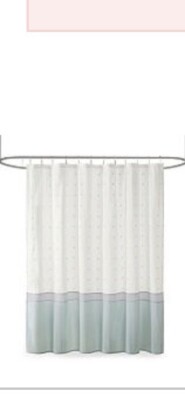 Madison Park JoJo Cotton Clipped Jacquard Shower Curtain-image